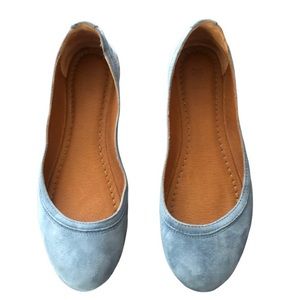 Frye Suede Carson Ballet flats size 7 1/2 light blue